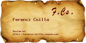 Ferencz Csilla névjegykártya
