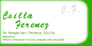 csilla ferencz business card